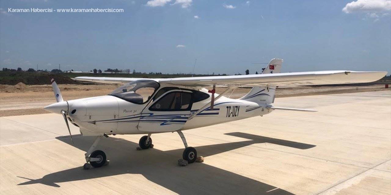 Mersin'de Bataryası Azalan Eğitim Uçağı İnşaat Halindeki Çukurova Havalimanına İndirildi