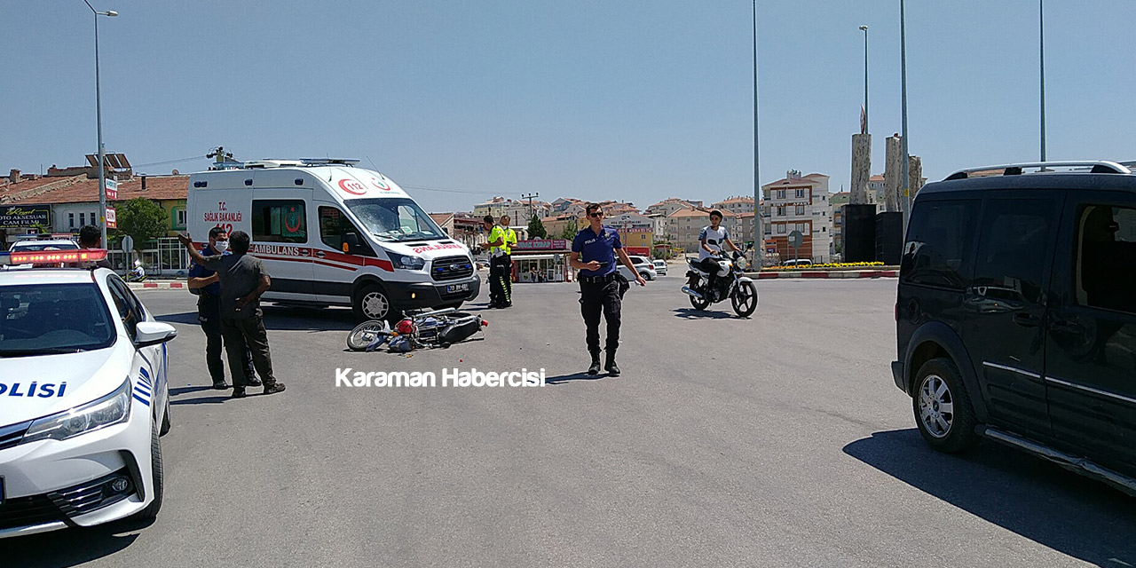 Karaman’da Sanayi Kavşağında Trafik Kazası