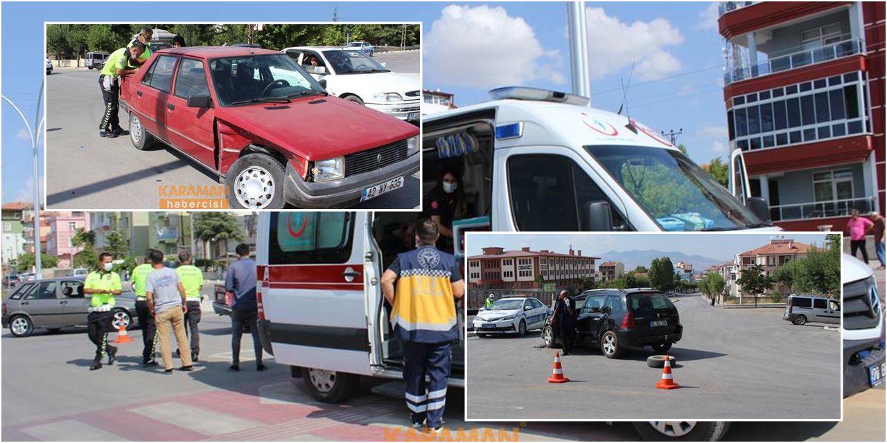 Karaman'da Trafik Kazası : 2 Yaralı