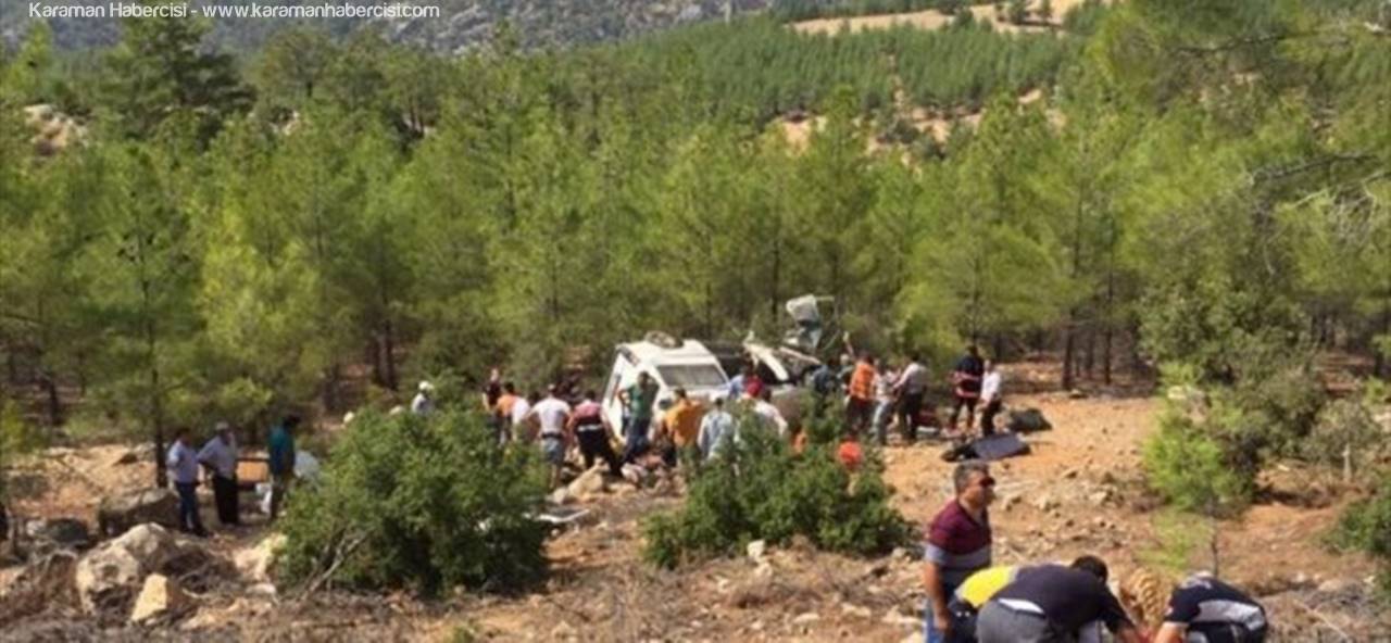Karaman'da İşçi Servisi Devrildi:1 Ölü, 6 Yaralı