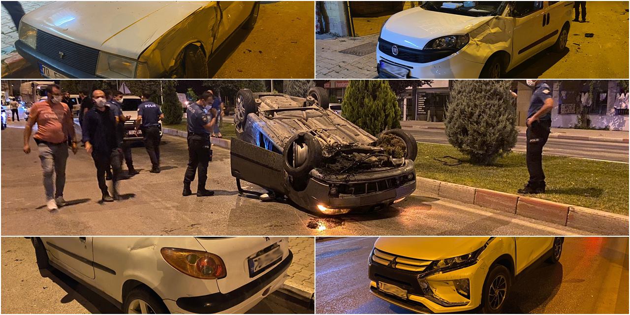 Karaman’da Takla Atan Araç Dehşet Saçtı