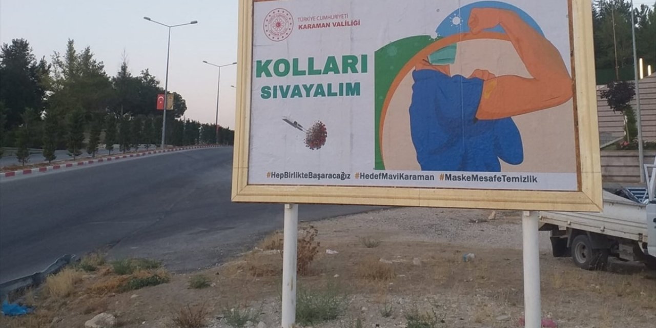 Karaman'da Bilboardlardan "Aşı Olun" Çağrısı