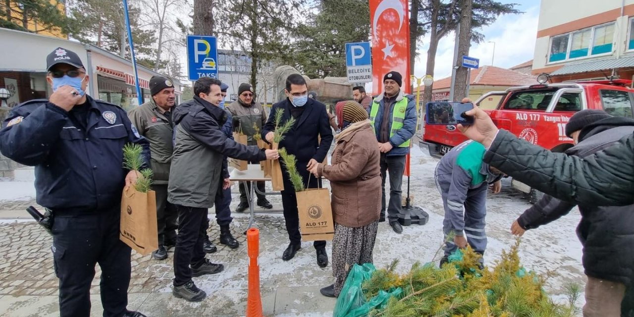 Konya’nın 4 İlçesinde Vatandaşlara 20 Bin Adet Ücretsiz Fidan Dağıtıldı