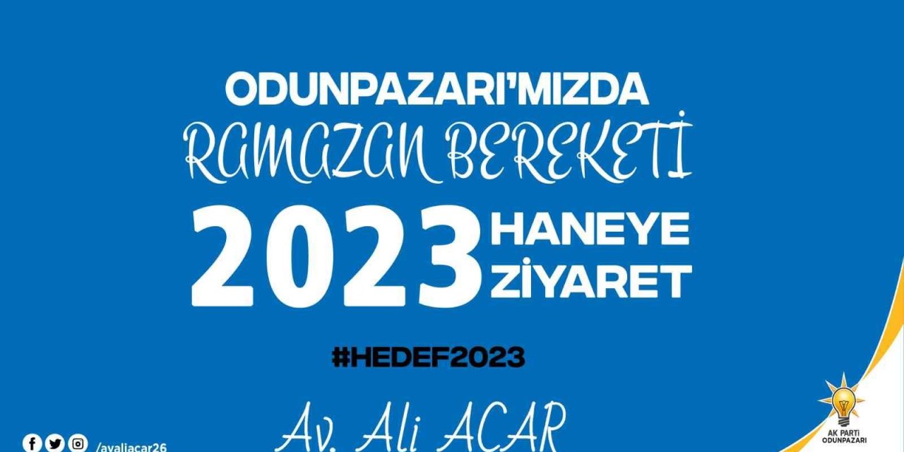 Ak Parti Odunpazarı Ramazan Boyunca 2023 Haneyi Ziyaret Edecek