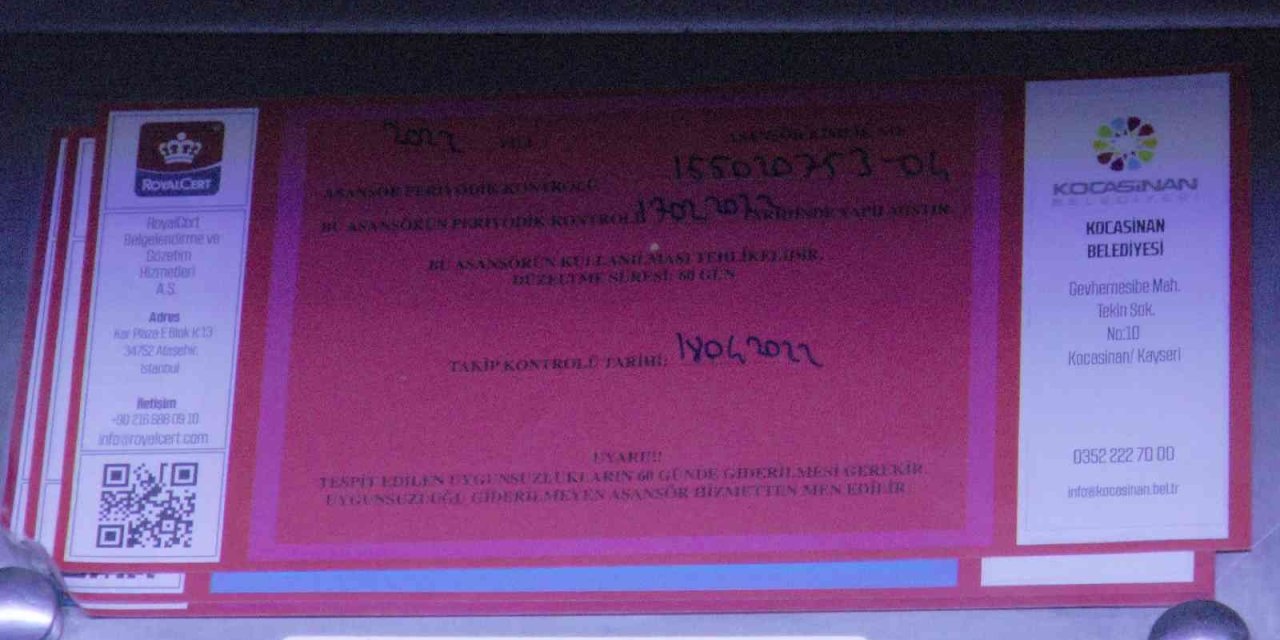 Bakımsız Asansör Öldürür