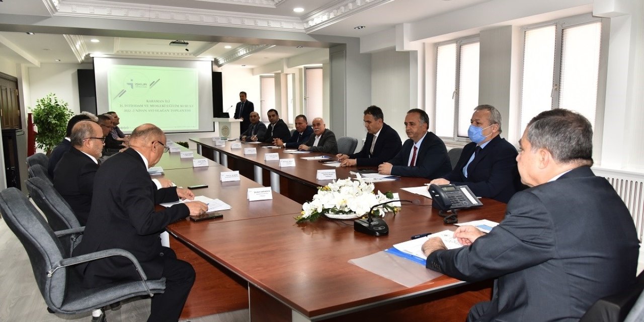 Karaman İl İstihdam Ve Mesleki Eğitim Kurulu Nisan Toplantısı Yapıldı