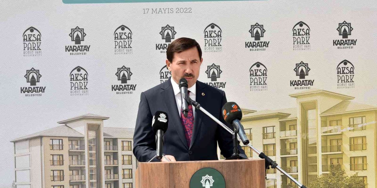 Karatay’ın 42. Toplu Konut Hamlesi Aksapark’ın Temeli Atıldı