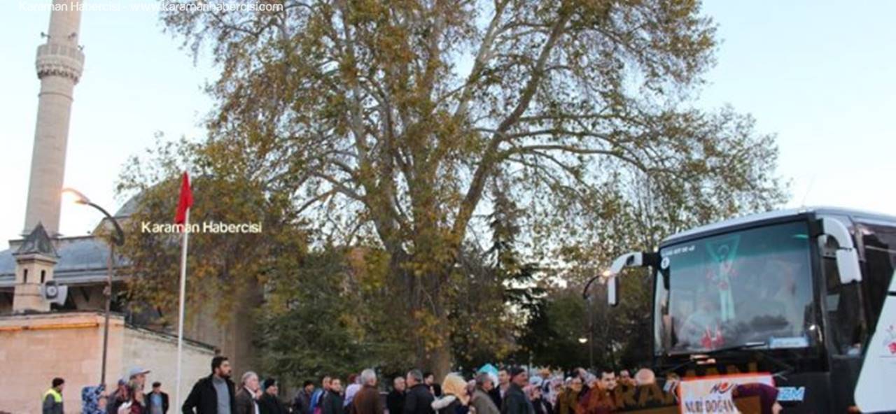 Mübarek Gecede Karaman’dan Kutsal Topraklara Yolculuk