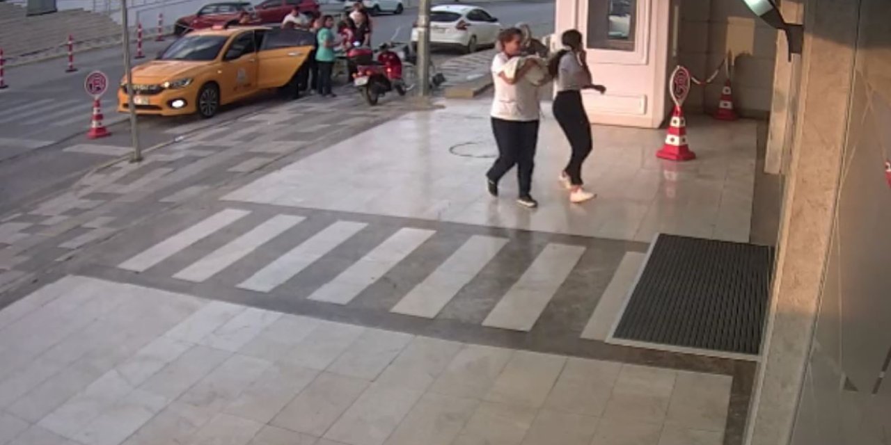 Antalya’da Takside Doğum Kamerada