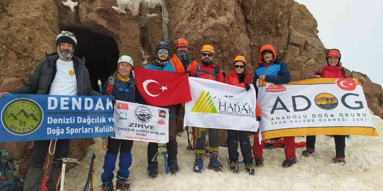 Erciyes Kuzey Buzul Zirve Tırmanışı Başarıyla Gerçekleştirildi