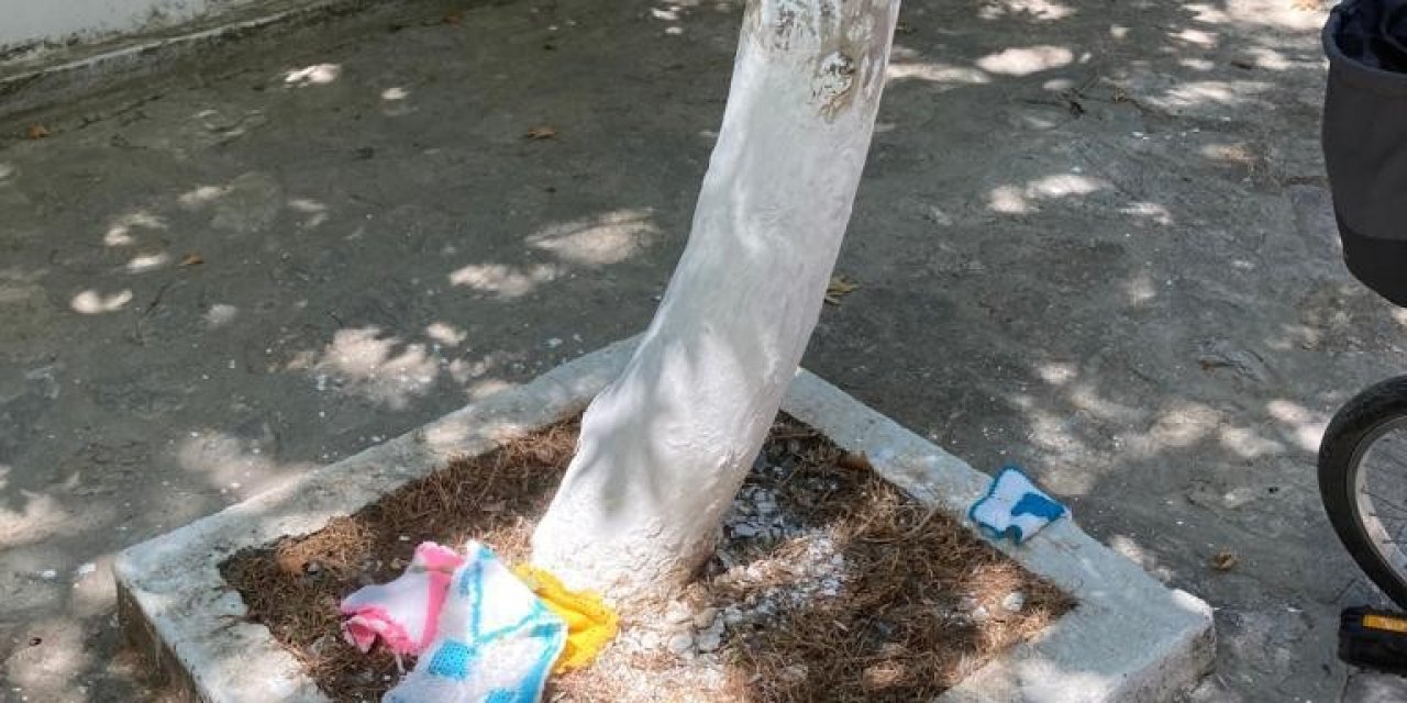 Mezitli Örgülü Sokaktaki Örgüler Ve Resimler Tahrip Edildi