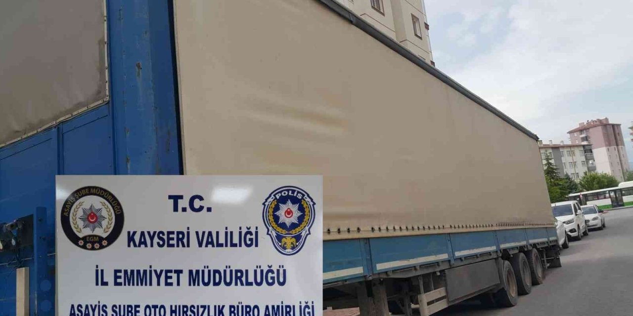 İstanbul’da Çalınan 500 Bin Tl’lik Römork Kayseri’de Bulundu
