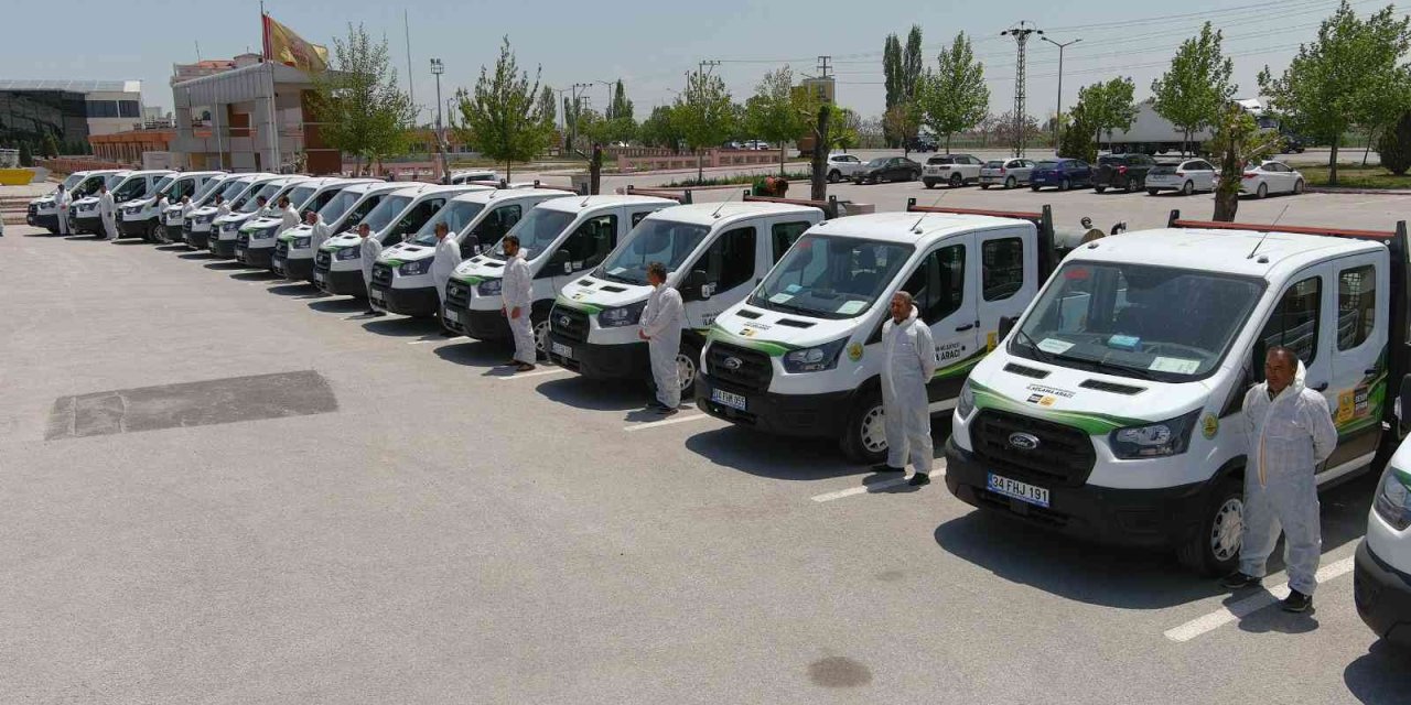 Konya Büyükşehir 31 İlçede 40 Ekiple Haşereyle Mücadele Yürütüyor