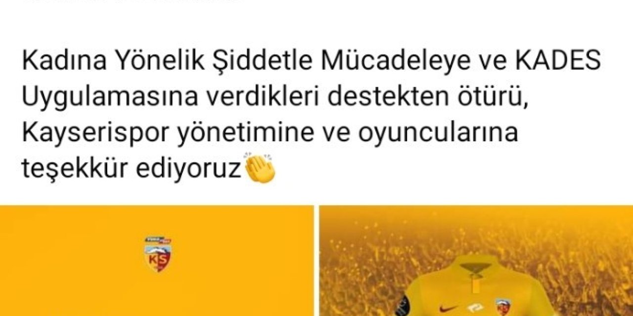 Bakan Soylu’dan, Kayserispor’a ’kades’ Teşekkürü