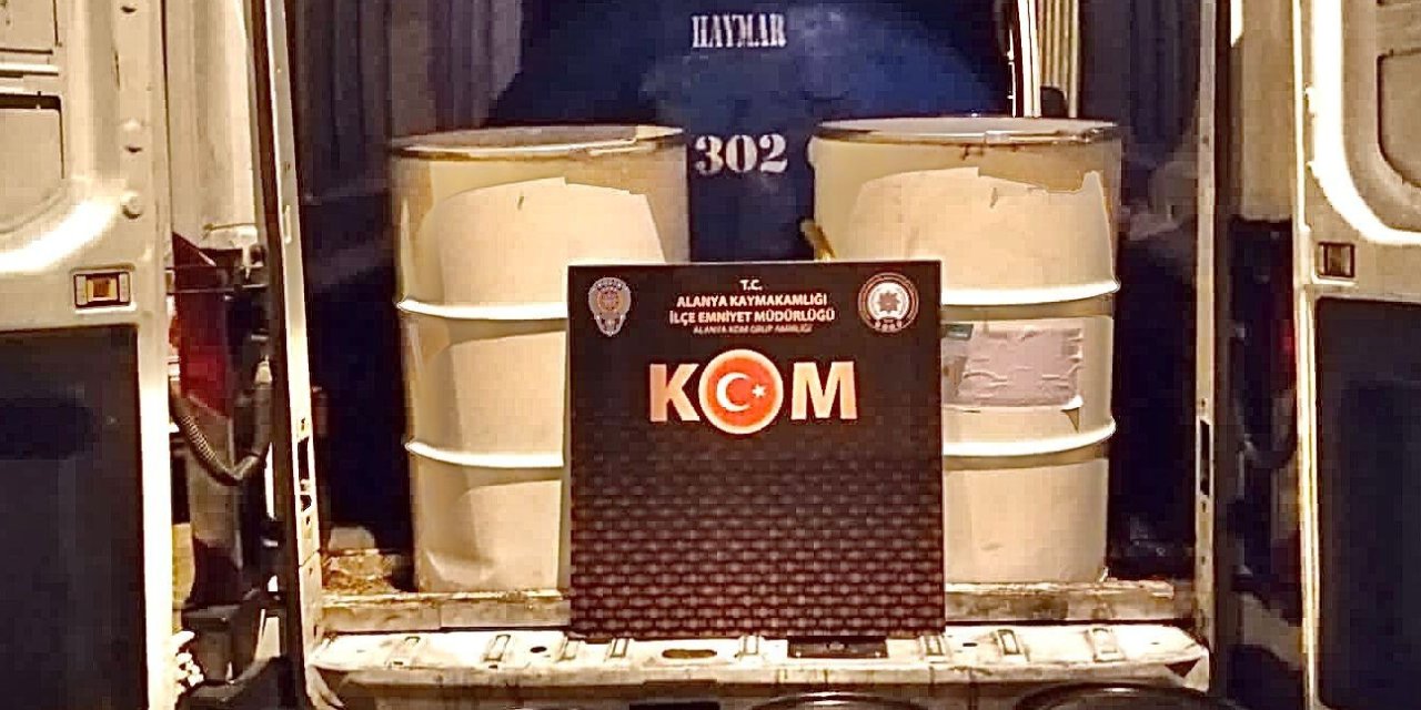Alanya’da 2 Bin 600 Litre Kaçak Akaryakıt Ele Geçirildi
