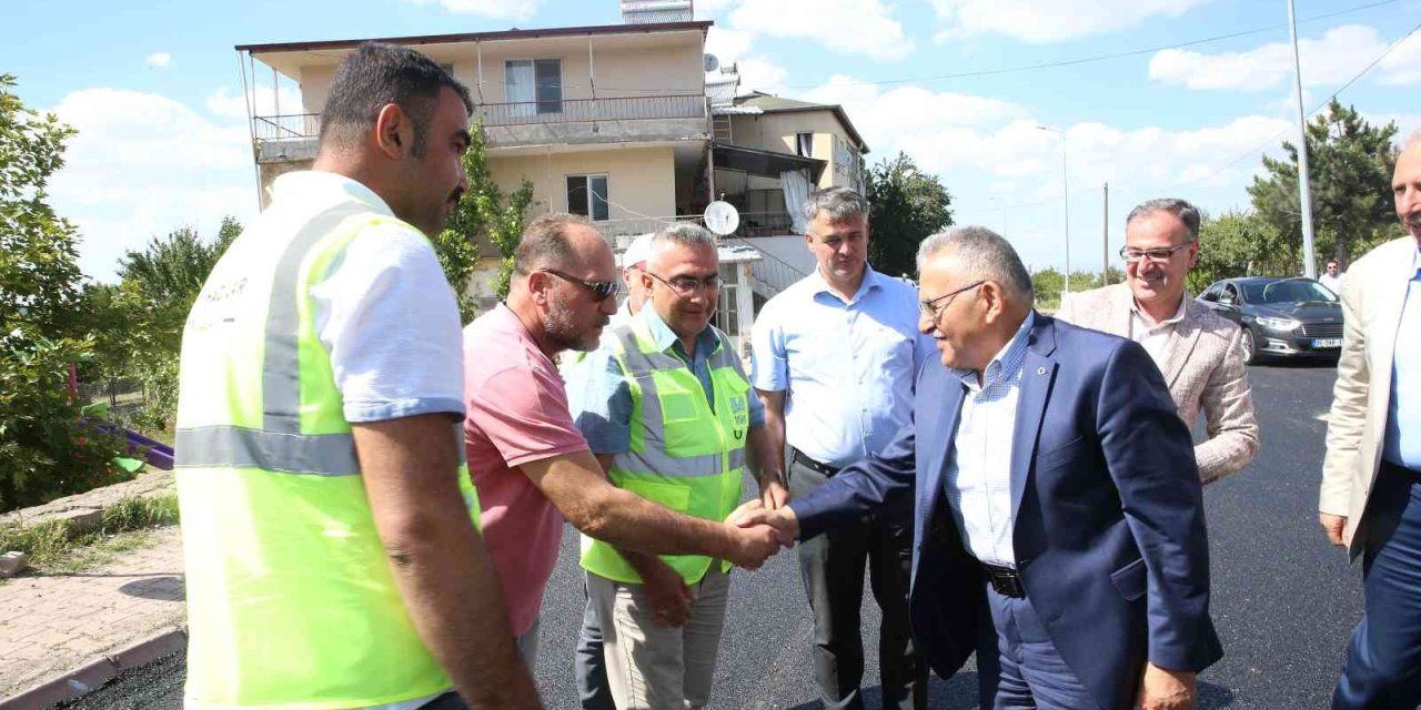 Başkan Büyükkılıç, Hacılar - İncesu Bağlantı Yolunda İncelemelerde Bulundu