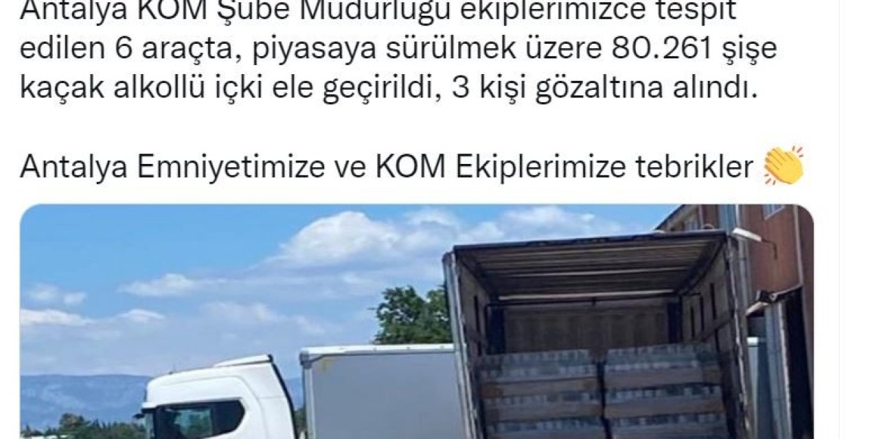Bakan Soylu Duyurdu: "antalya’da Kaçak İçkiye Büyük Darbe"