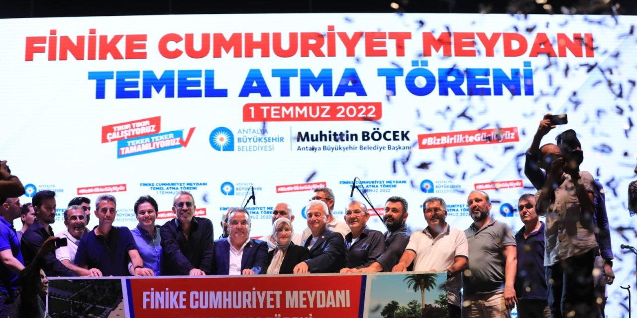 Finike Cumhuriyet Meydanı’nın Temeli Atıldı