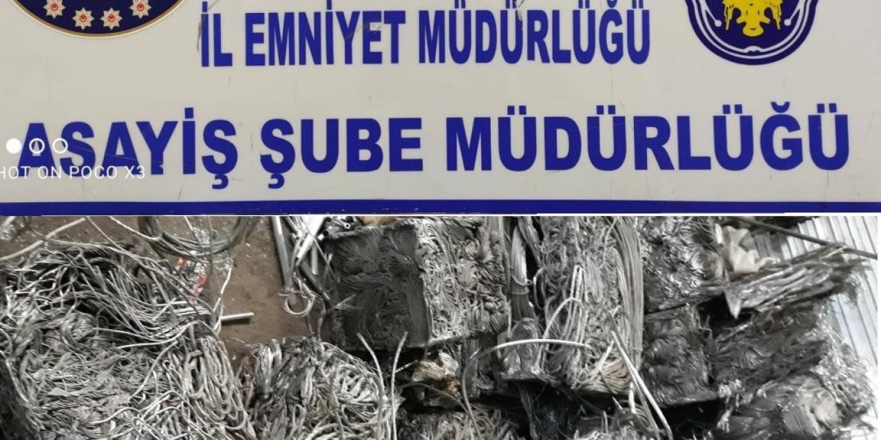 İş Yerine Operasyon, Çalıntı 2 Ton 624 Kilo Kablo Bulundu