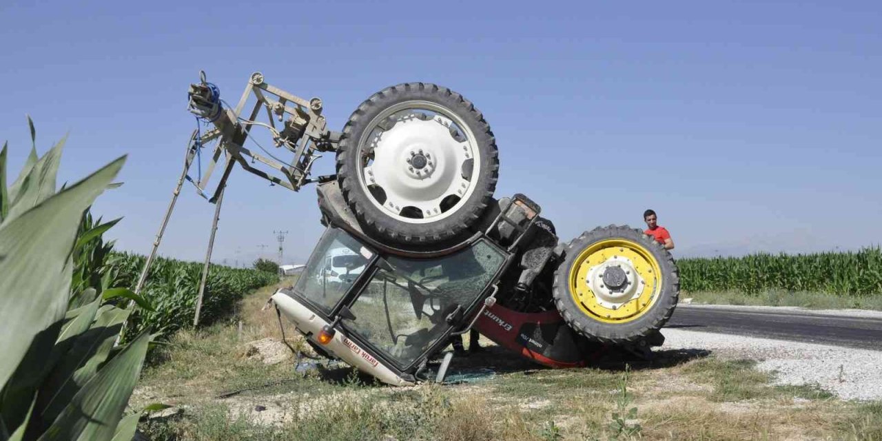 Karaman'da Traktör Kazasında Kabin Detayı