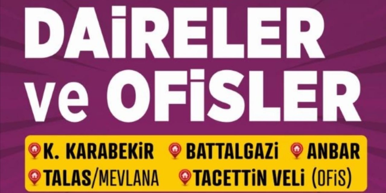 Melikgazi Belediyesi 25 Taşınmaz İçin İhale Düzenleyecek