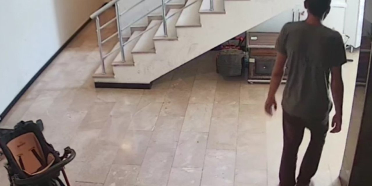 Hiçbir Şey Bulamayınca Uzatma Kablosu Çaldı, Kameralara Yakalandı