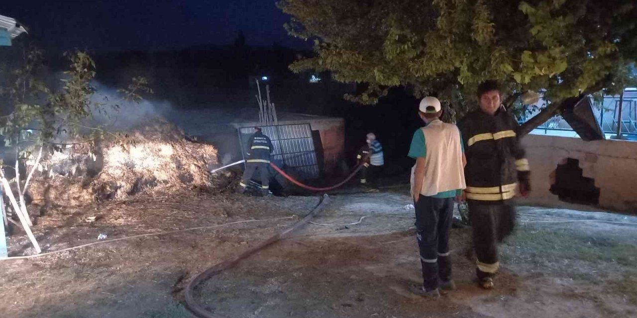 Konya’da Samanlık Yangını