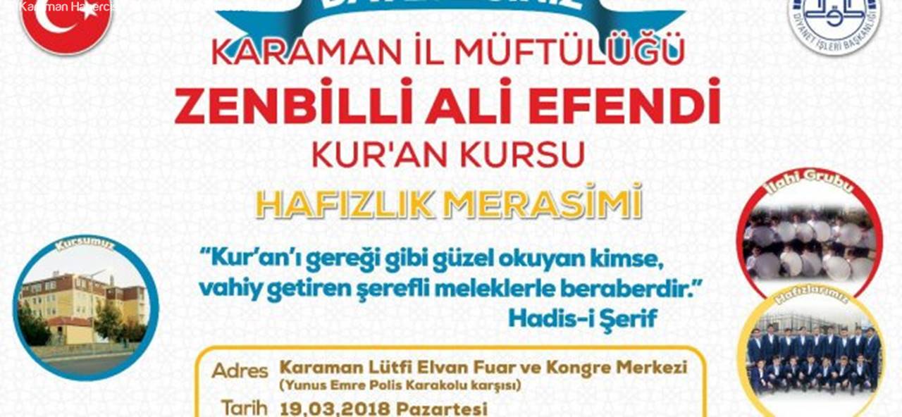 Kur'an Hadimleri İçin Hafızlık Merasimi Düzenlenecek