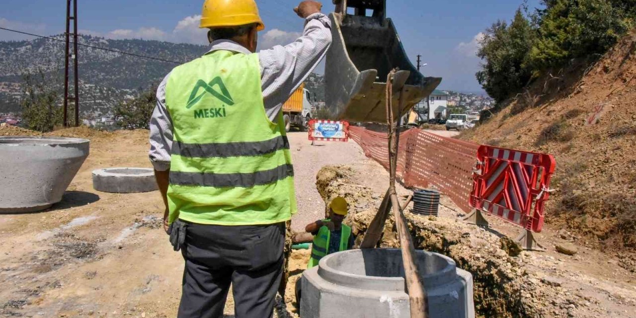 Meski, Kanalizasyon Hattı Çalışmalarına Devam Ediyor