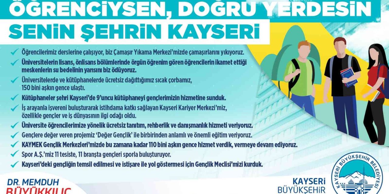 Başkan Büyükkılıç: “kayseri, Öğrenciler İçin Doğru Şehir”