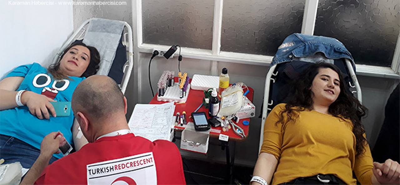Ermenek Meslek Yüksekokulundan Kan Bağışı Kampanyasına Destek