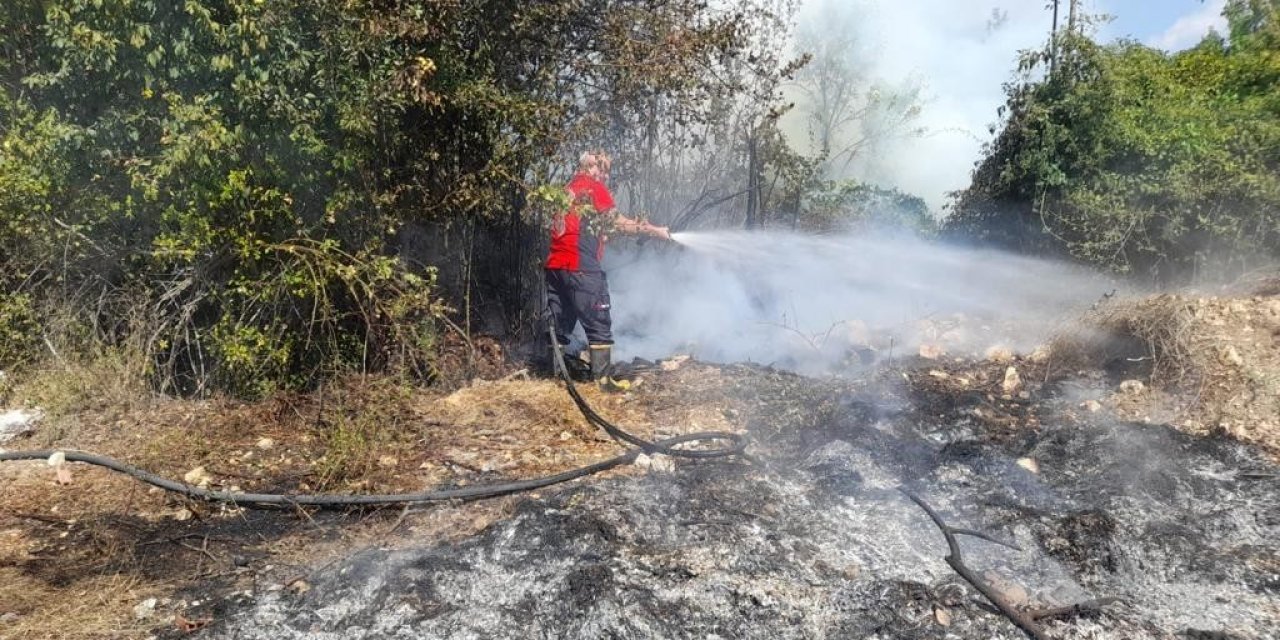 Mersin’de Orman Yangını Kısa Sürede Söndürüldü