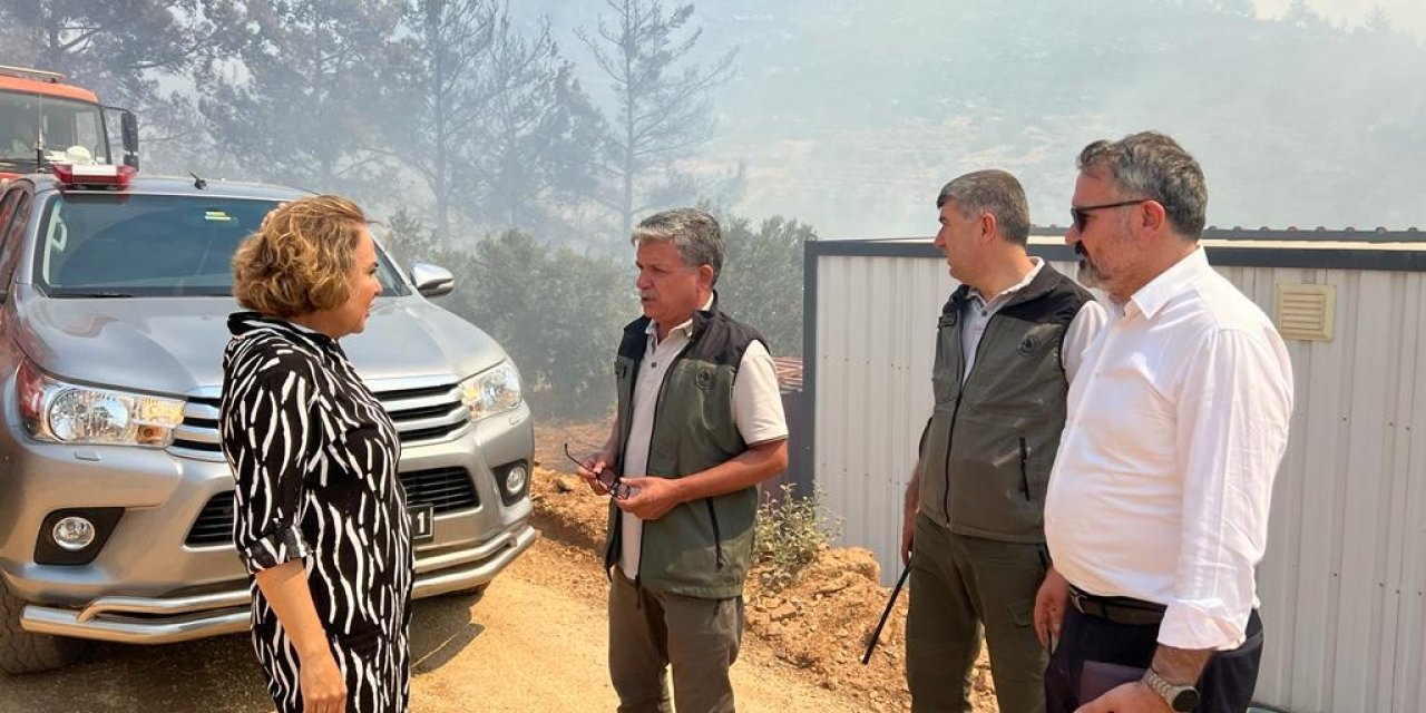 Ak Parti’li Yılmaz Yangın Bölgesinde İncelemelerde Bulundu