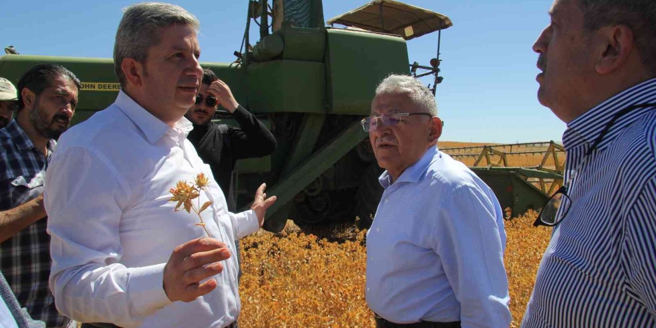 Bünyan’da Aspir Hasadını Başkanlar Yaptı