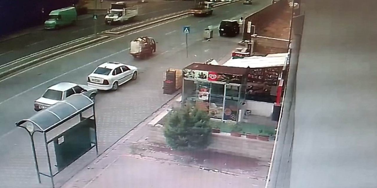 Ortalığı Savaş Alanına Çeviren Kaza Güvenlik Kamerasında