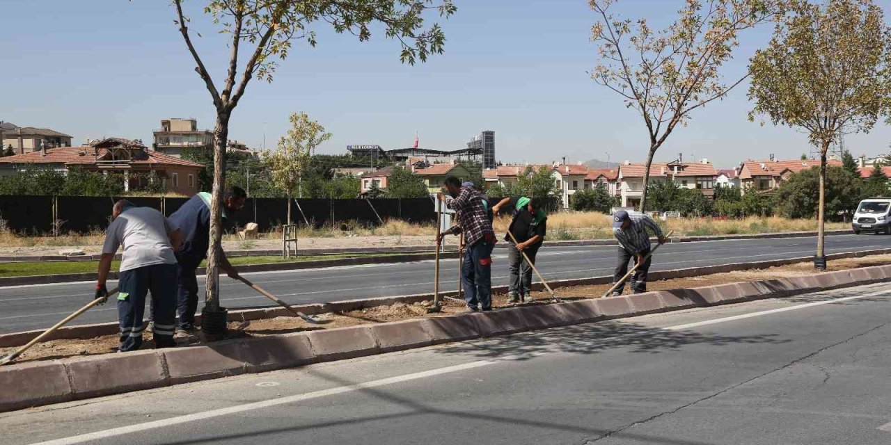 Büyükşehirden Çim Alan Ve Sulama Sistemi Çalışmaları