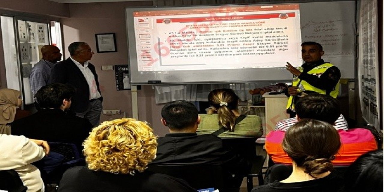 Jandarmadan Sürücü Adaylarına Trafik Eğitimi