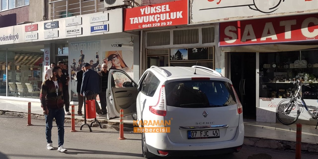 Karaman’da Yaşlı Sürücü Vitesi Karıştırınca