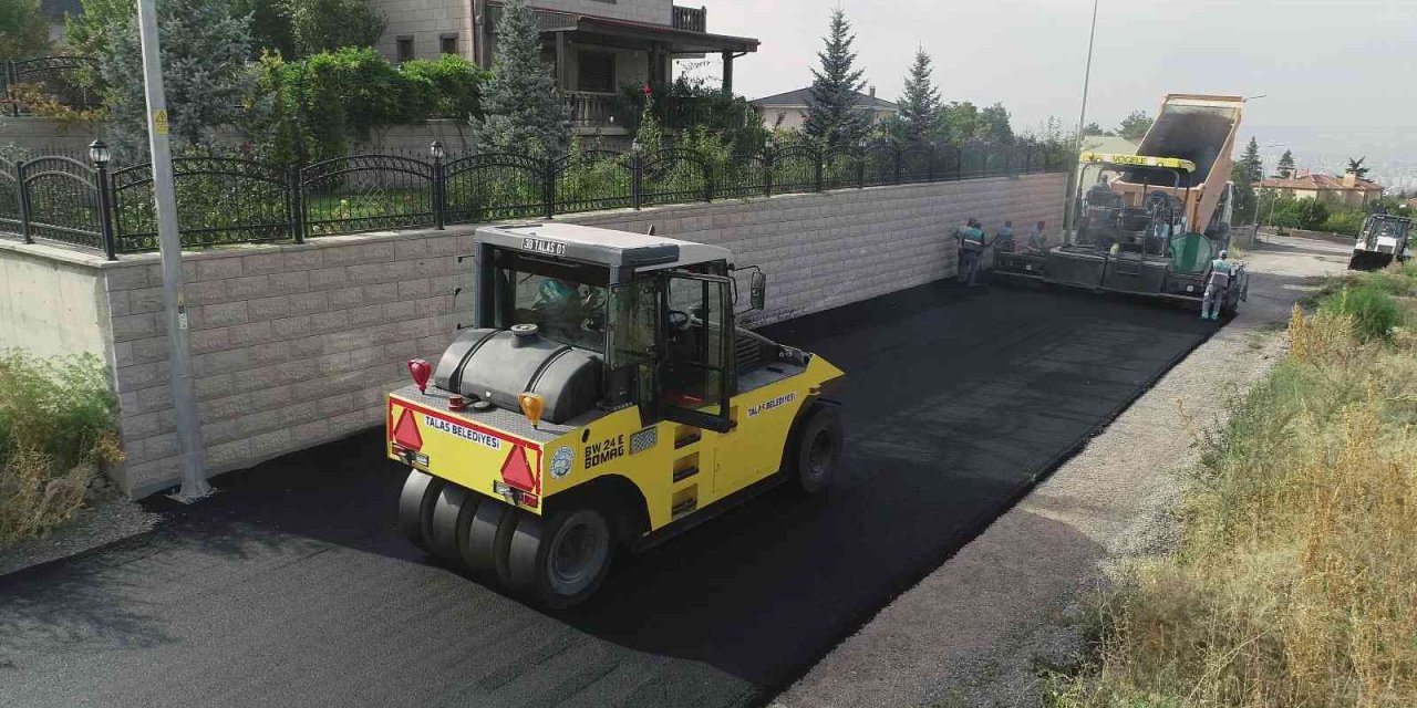 Talas’ta Asfaltta Sonbahar Bereketi