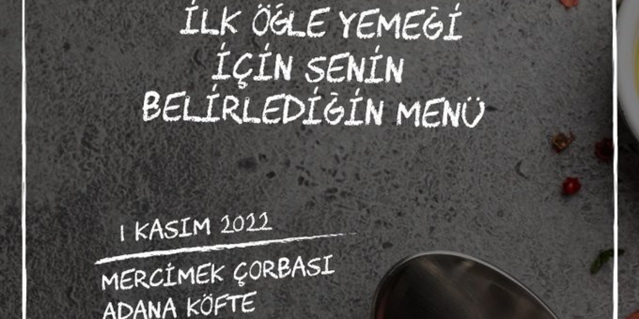 Kasım Ayının İlk Öğle Yemeği Menüsü Öğrencilerin Oylarıyla Belirlendi