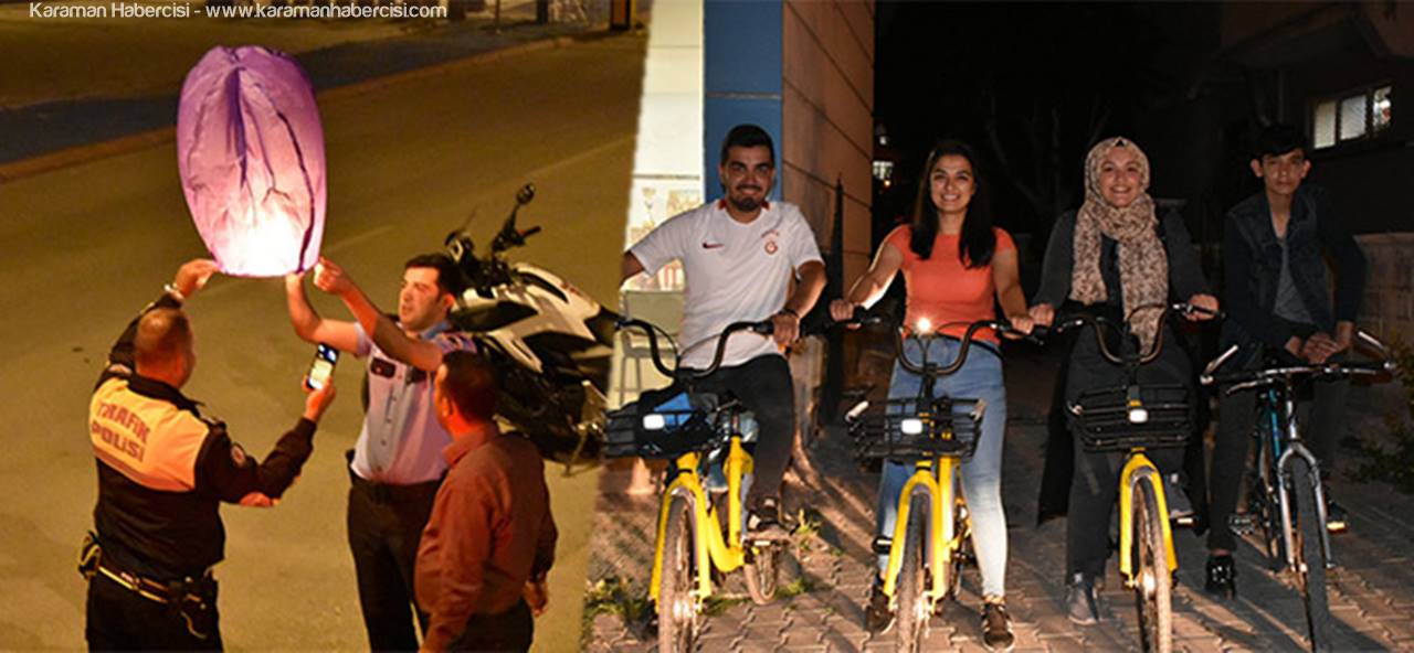 Pedal Etkinliğinde Dilek Fenerleri İle Renkli Görüntüler