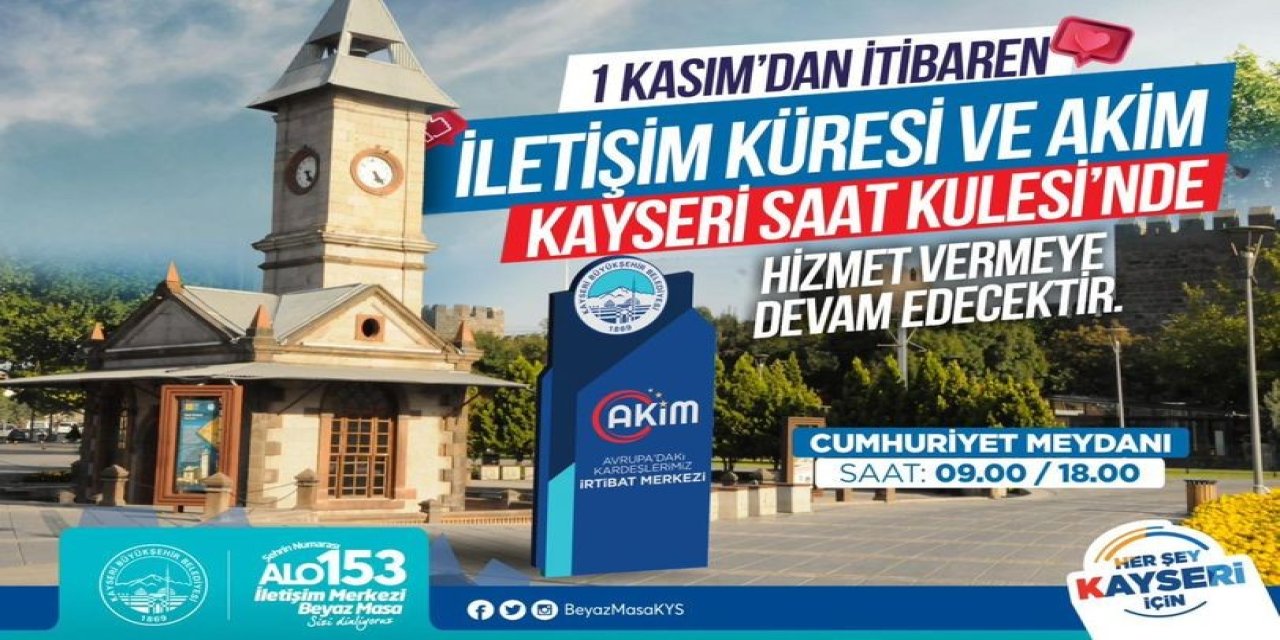 İletişim Küresi Saat Kulesi’nde Hizmet Verecek