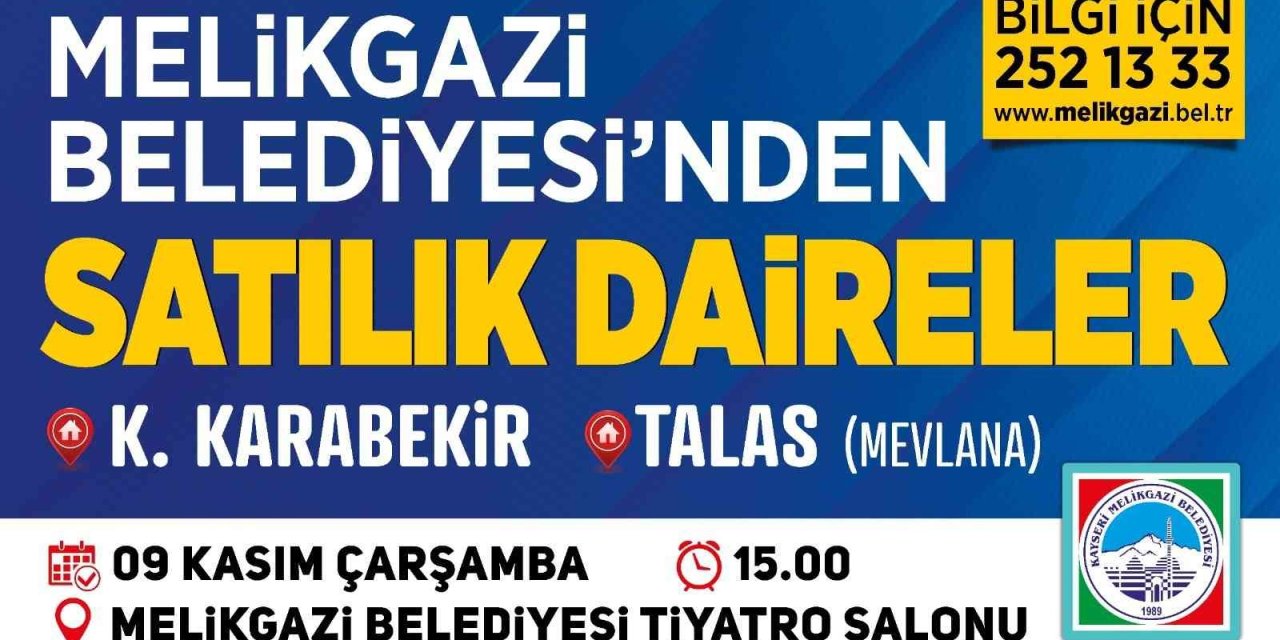 Melikgazi Belediyesi’nin 17 Adet Dairesi İhale İle Satılacak