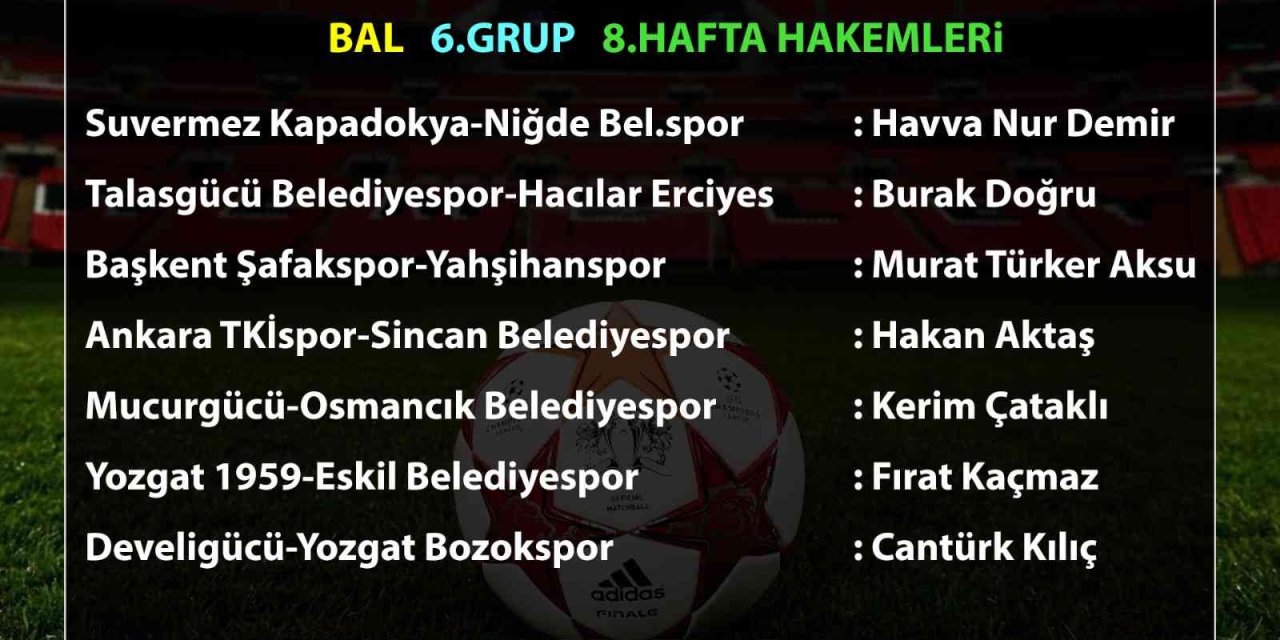 Bal’da Kayseri Derbisinin Hakemi Belli Oldu