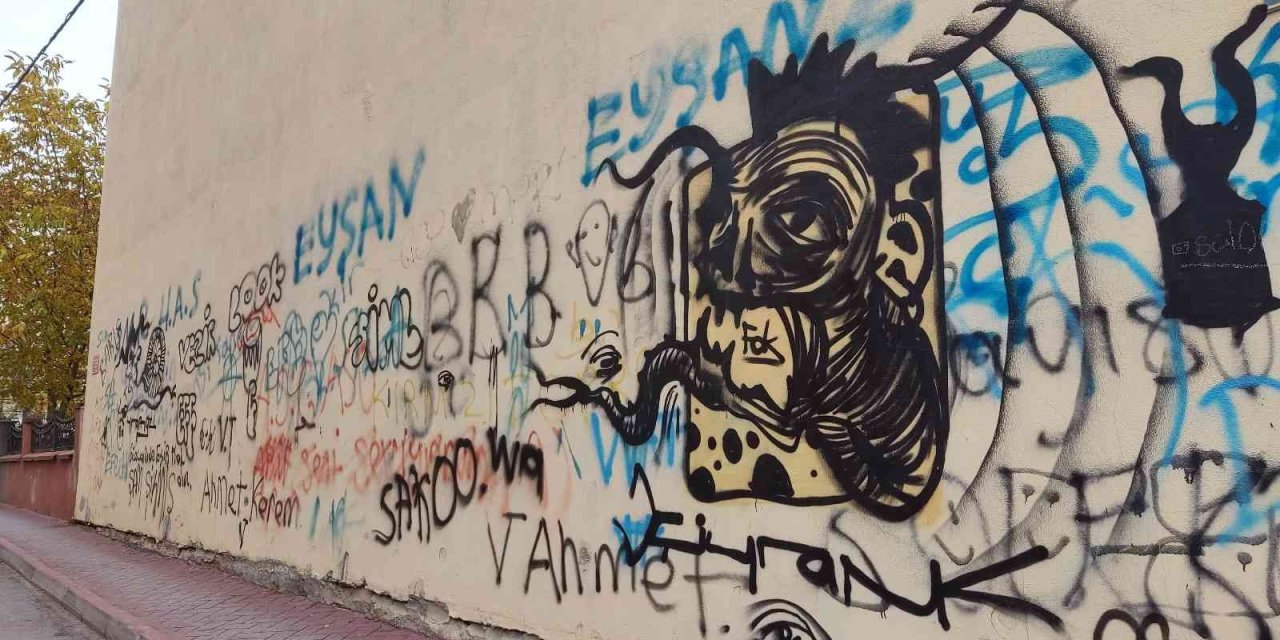 Sprey Boyayla Yazılan Duvar Yazıları Görüntü Kirliliği Oluşturuyor