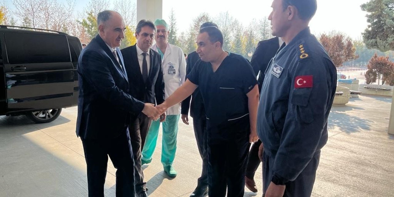 Konya Valisi Özkan’dan Düşen Türk Yıldızları Uçağının Pilotuna Ziyaret