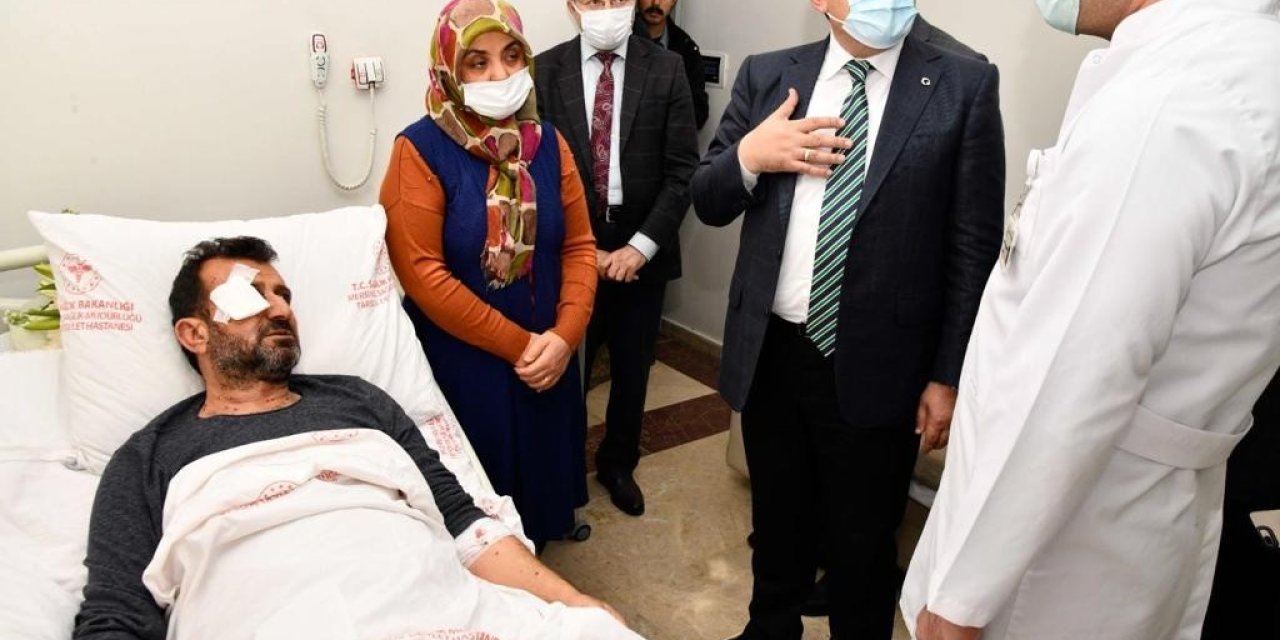 Vali Pehlivan Yaralı Polisi Hastanede Ziyaret Etti