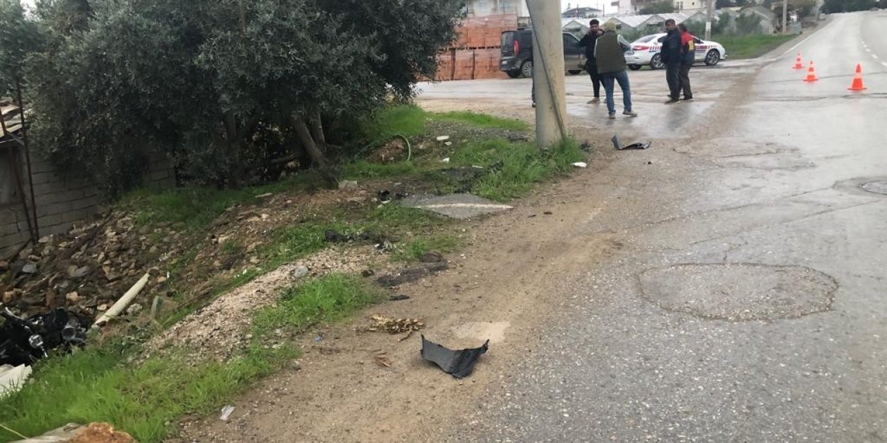 Direğe Çarpan Motosiklet Sürücüsü Hayatını Kaybetti