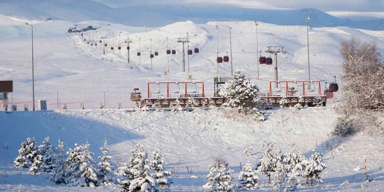 Erciyes’te Kar Kalınlığı 40 Santimi Buldu
