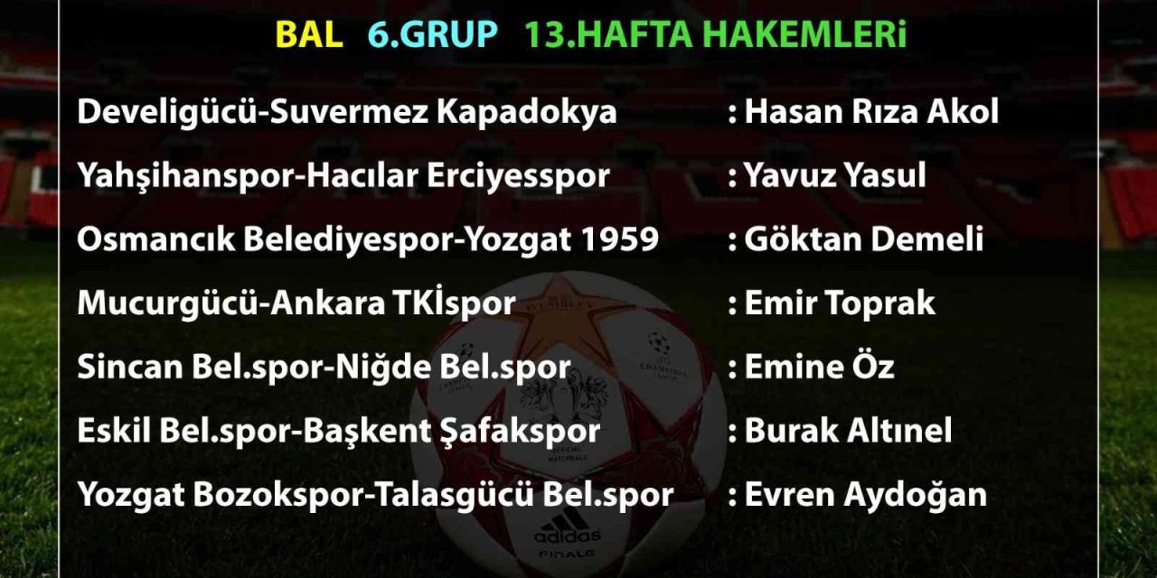 Bozokspor - Talasgücü Maçının Hakemi Evren Aydoğan